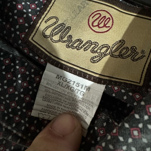 Black Wrangler dress shirt XL - Picture 2 of 2